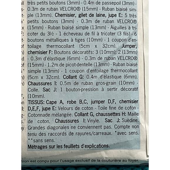 Butterick Sewing pattern 5110 18" doll clothes - Picture 9 of 9